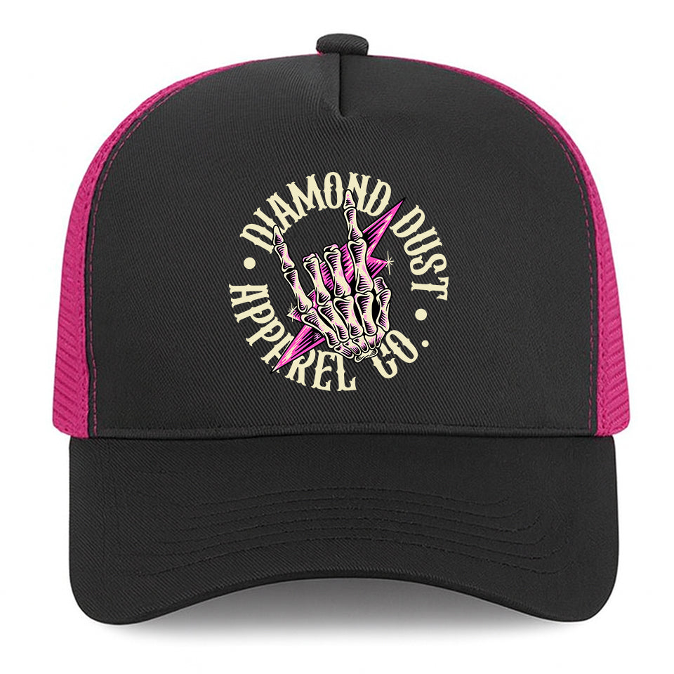 Casquette Metal Hand Pink Black / Fushia