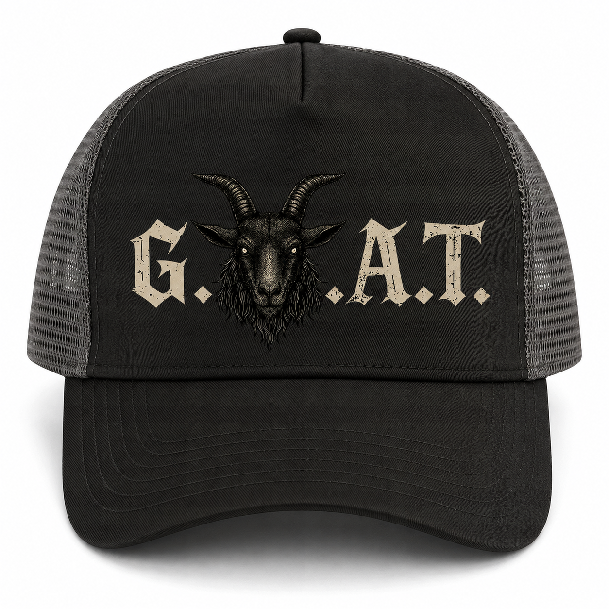 Casquette Trucker Goat Noir / Gris