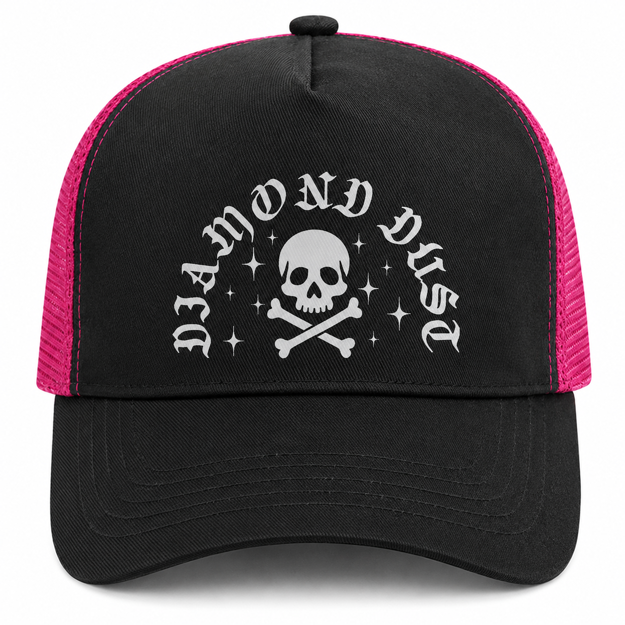 Casquette Stars and Skull Pink Black / Fushia