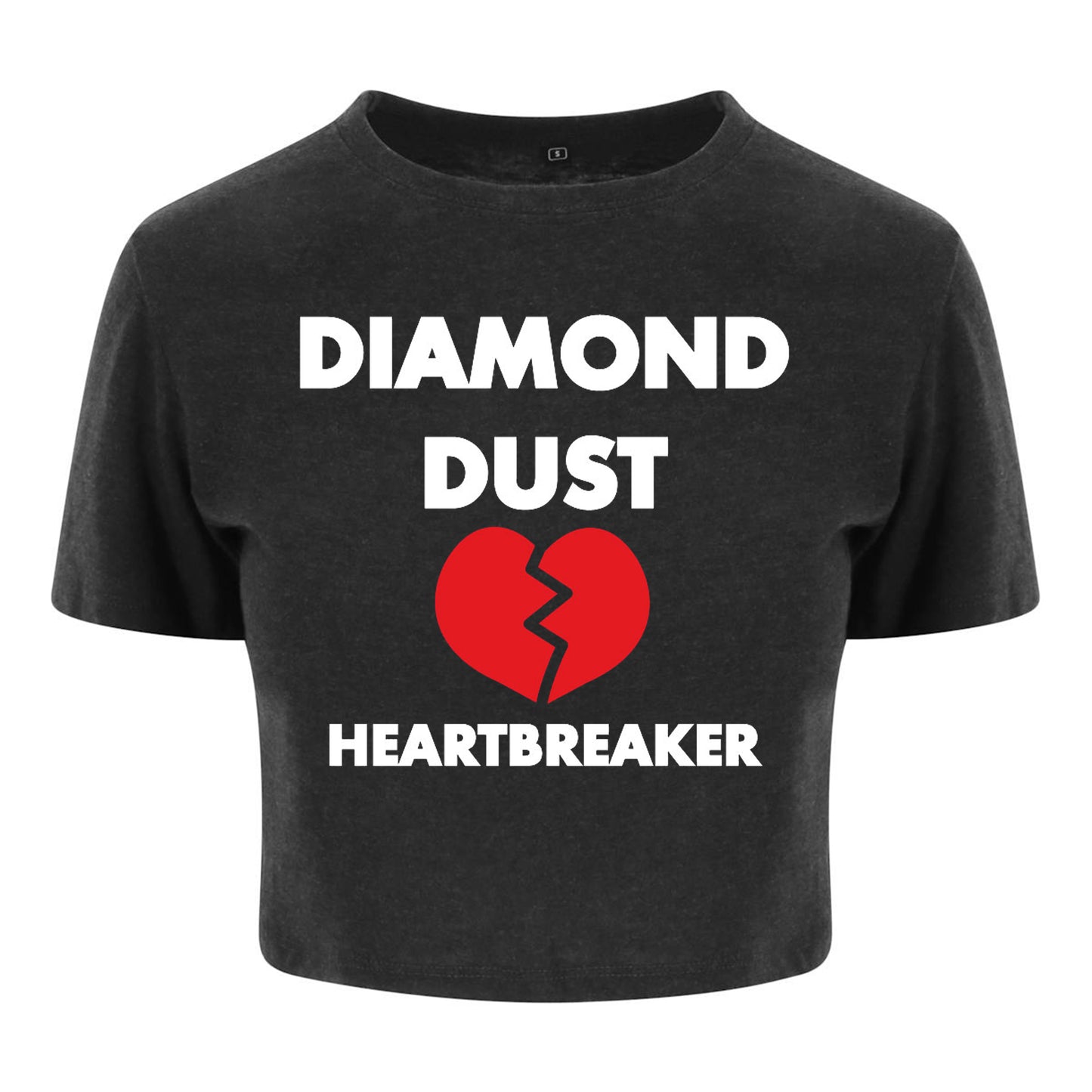 Crop Top Femme HeartBreaker Heather Black
