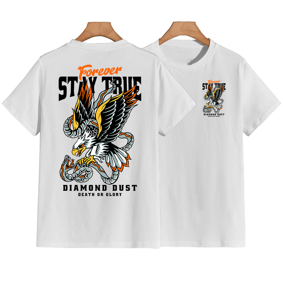 T-Shirt Homme Eagle Stay True Blanc
