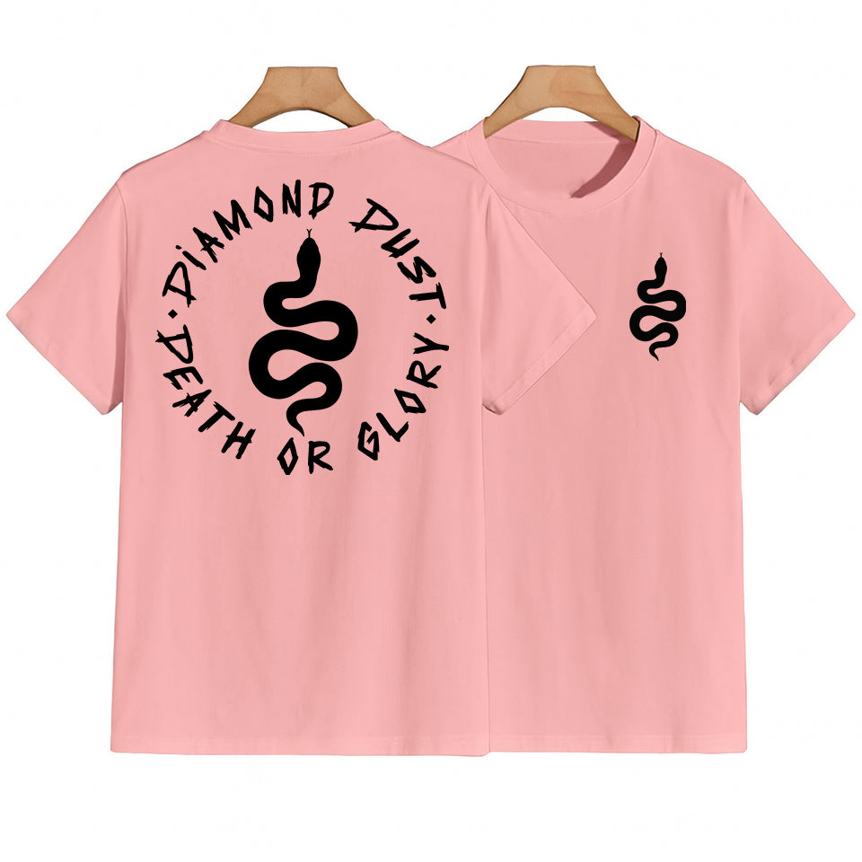 T-Shirt Homme Snake Circle Rose