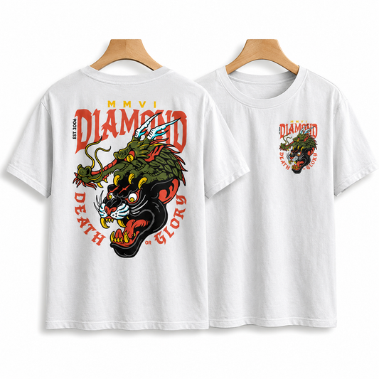 T-Shirt Homme Dragon Blanc