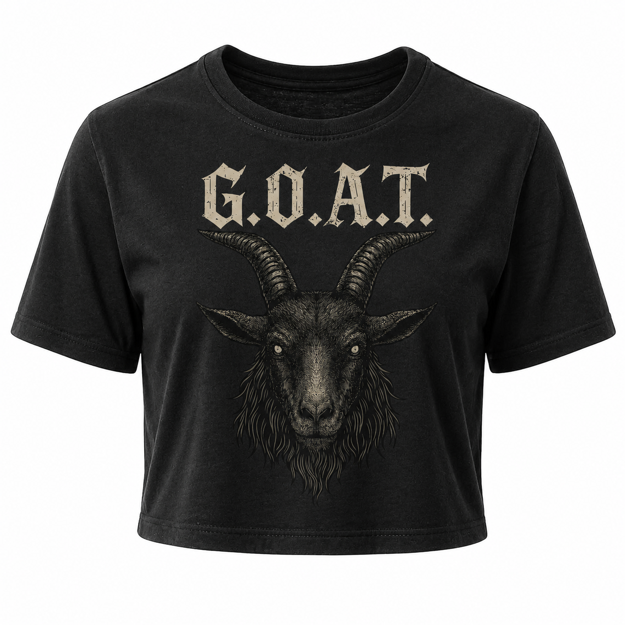 Crop Top Femme G.O.A.T Black