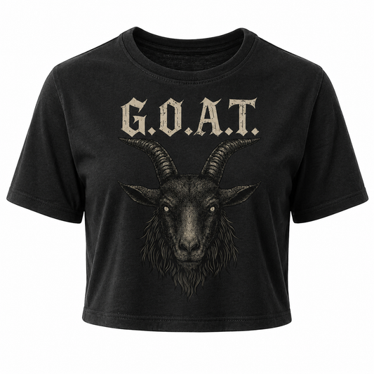 Crop Top Femme G.O.A.T Black
