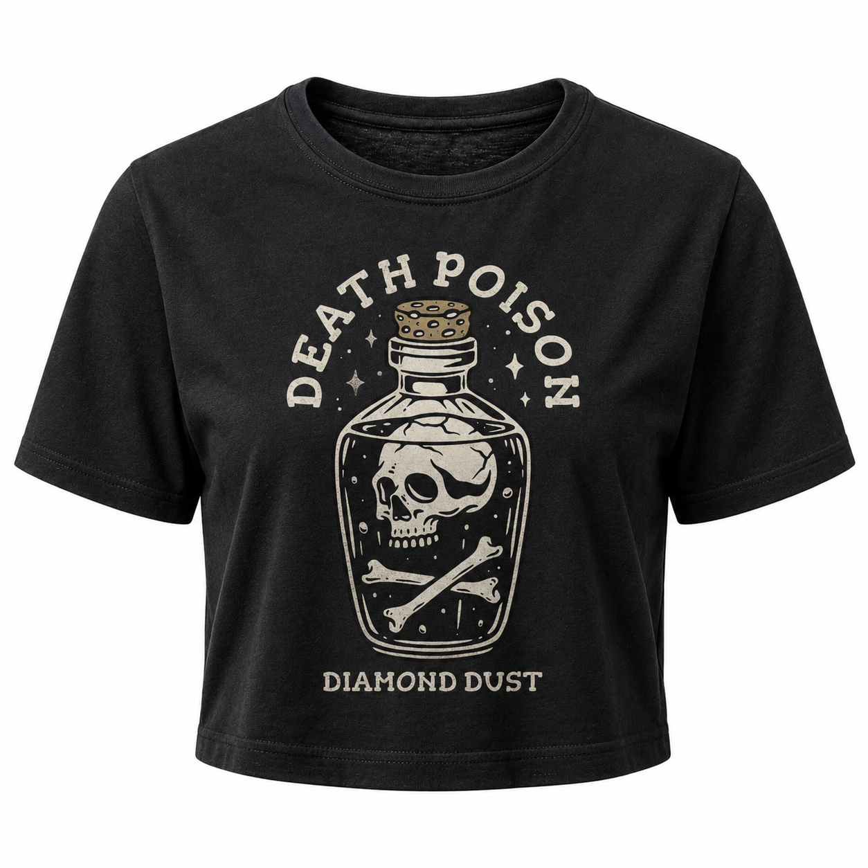Crop Top Femme Death Poison Black