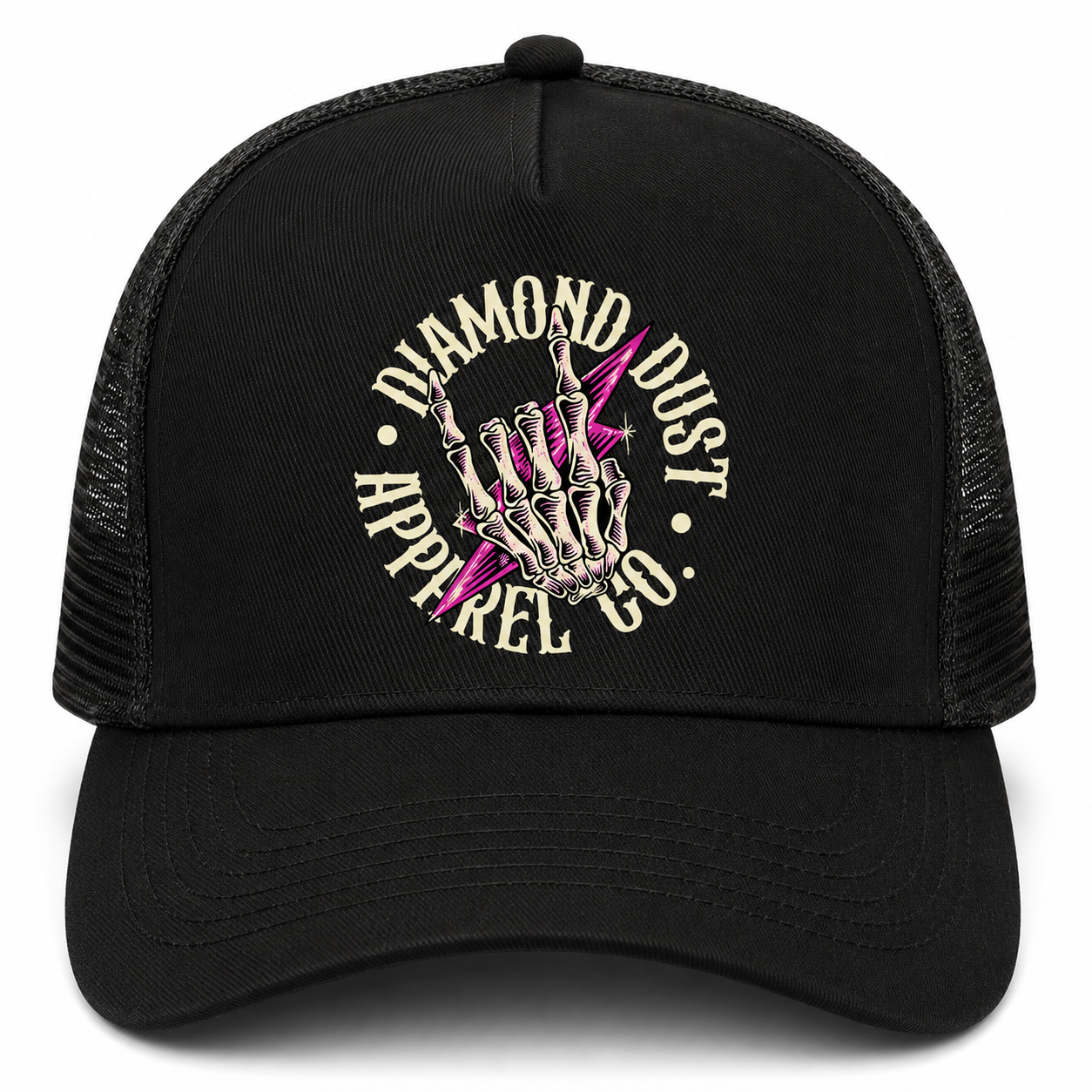 Casquette Metal Hand Pink Black