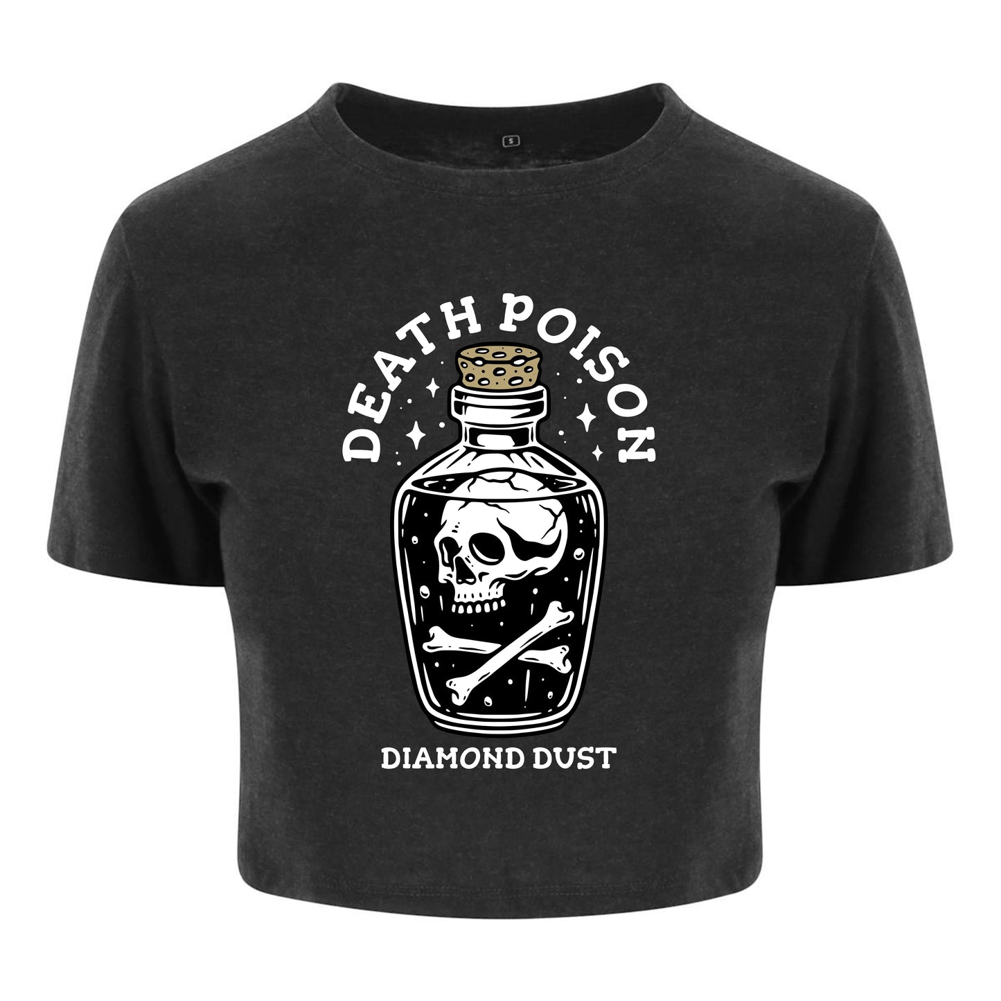 Crop Top Femme Death Poison Heather Black