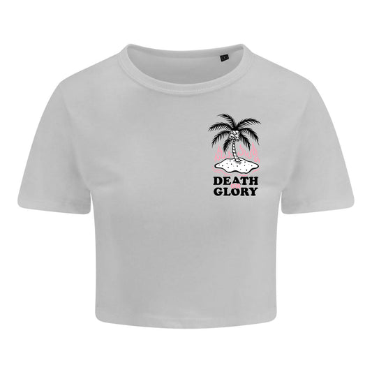Crop Top Femme Palm Skull